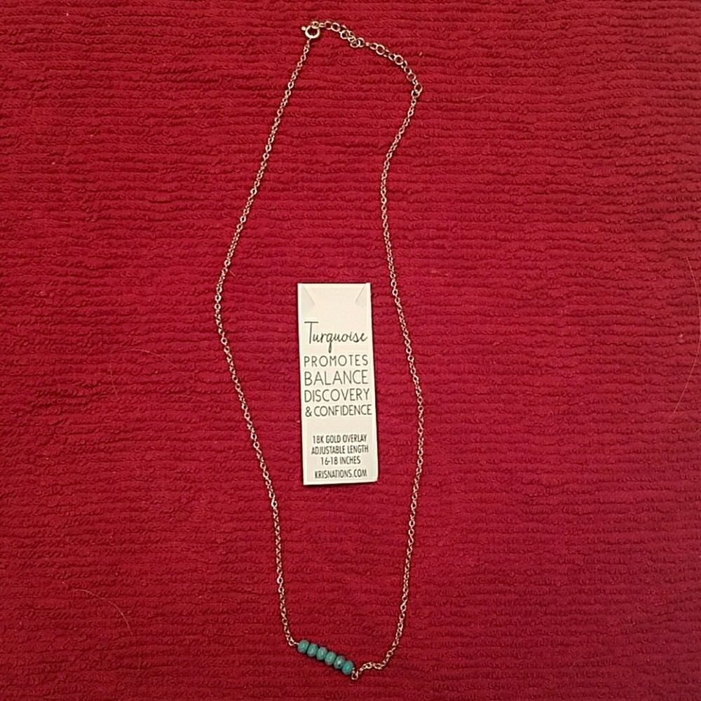 Turquoise and gold necklace